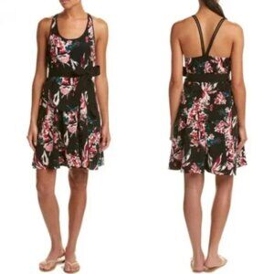 Athleta x DEREK LAM 10C Lily Nolita Floral Dress Black Pink Size Small NWT
